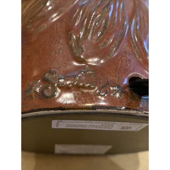 Boho Chic Full Size Scentsy Wax Warmer Bronze/ Brick Red Color Retired - Picture 7 of 10